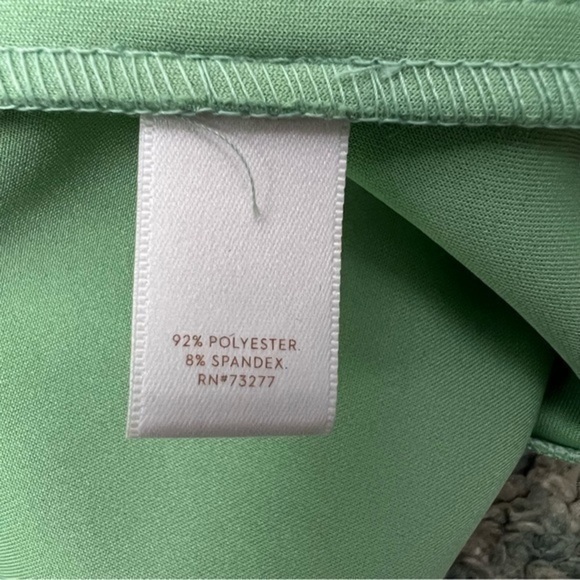 LC Lauren Conrad Moto Jacket womens size medium green zip up puff sleeve - Picture 12 of 12